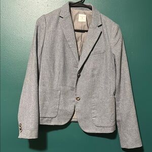 GAP Gray Blazer with Notched Lapel and Modern Fit